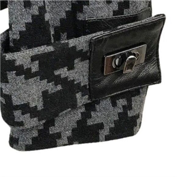 Doncaster Wool Blend Leather Trim Short Blazer Jacket 6 - Picture 6 of 9